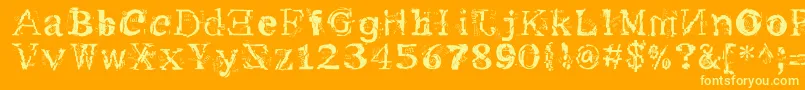me       Font – Yellow Fonts on Orange Background
