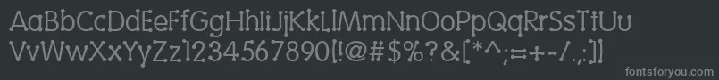 VingyNormal-Schriftart – Graue Schriften auf schwarzem Hintergrund