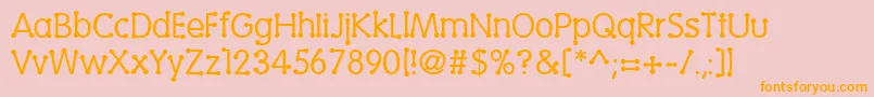 VingyNormal Font – Orange Fonts on Pink Background