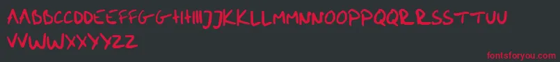 me handwritin Bold Font – Red Fonts on Black Background