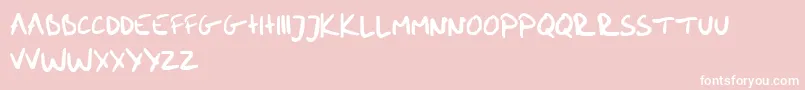 フォントme handwritin Bold – ピンクの背景に白い文字