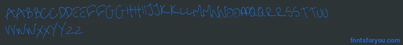 Więcej informacji o czcionce me handwritin Thin Czcionka me handwritin Thin – niebieskie czcionki na czarnym tle