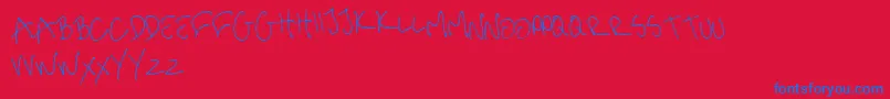 Weitere Informationen zur me handwritin Thin-Schriftart me handwritin Thin-Schriftart – Blaue Schriften auf rotem Hintergrund