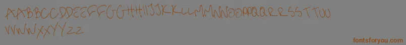 More about me handwritin Thin Font me handwritin Thin Font – Brown Fonts on Gray Background