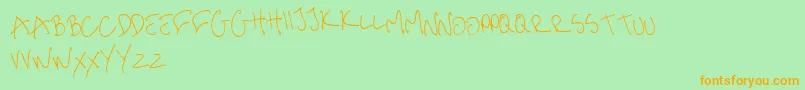 Więcej informacji o czcionce me handwritin Thin Czcionka me handwritin Thin – pomarańczowe czcionki na zielonym tle