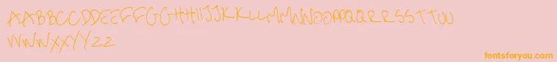 More about me handwritin Thin Font me handwritin Thin Font – Orange Fonts on Pink Background