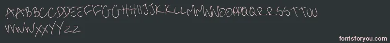 me handwritin Thinフォントについての詳細 フォントme handwritin Thin – 黒い背景にピンクのフォント