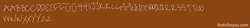 More about me handwritin Thin Font me handwritin Thin Font – Pink Fonts on Brown Background
