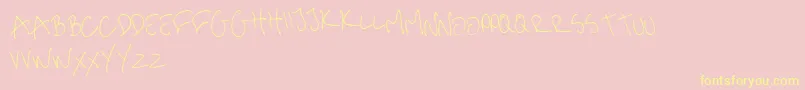 fuente me handwritin Thin – Fuentes Amarillas Sobre Fondo Rosa