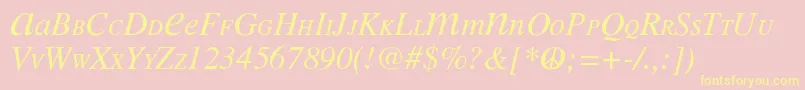 MEANI    Font – Yellow Fonts on Pink Background