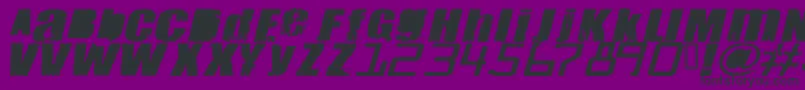 Police MEANT    – polices noires sur fond violet