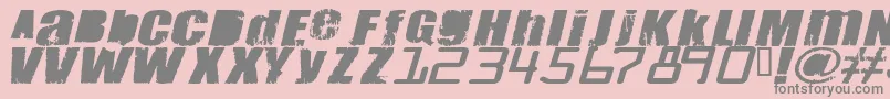 Police MEANT    – polices grises sur fond rose