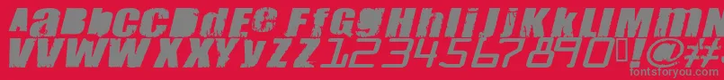MEANT    Font – Gray Fonts on Red Background
