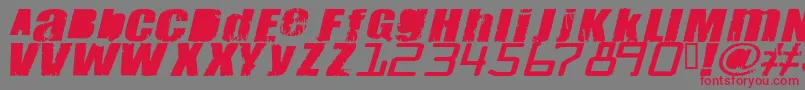 MEANT    Font – Red Fonts on Gray Background