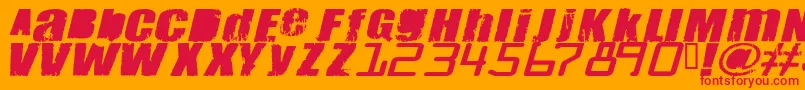 MEANT    Font – Red Fonts on Orange Background
