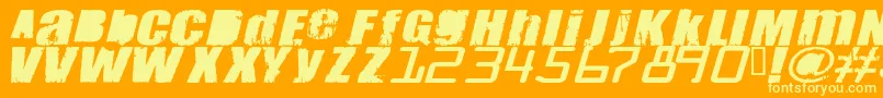 MEANT    Font – Yellow Fonts on Orange Background