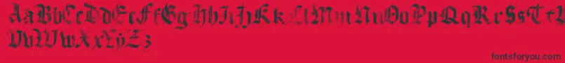 MecaGothix-fontti – mustat fontit punaisella taustalla