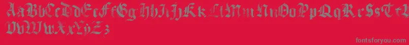 MecaGothix Font – Gray Fonts on Red Background