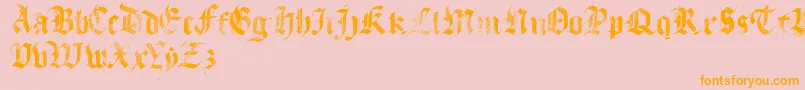 MecaGothix Font – Orange Fonts on Pink Background