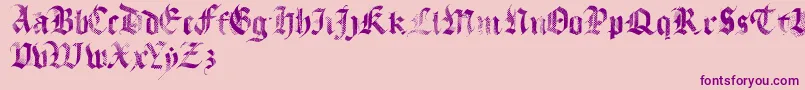 MecaGothix Font – Purple Fonts on Pink Background