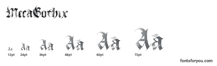 Tailles de police MecaGothix