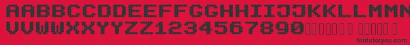 Mecanix-Schriftart – Schwarze Schriften auf rotem Hintergrund