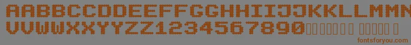 Mecanix Font – Brown Fonts on Gray Background