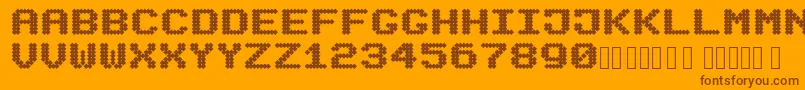 Mecanix Font – Brown Fonts on Orange Background