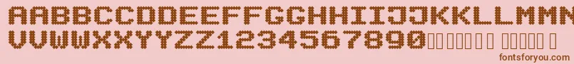 Mecanix Font – Brown Fonts on Pink Background