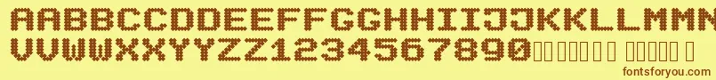 Mecanix Font – Brown Fonts on Yellow Background