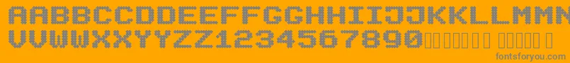 Mecanix Font – Gray Fonts on Orange Background