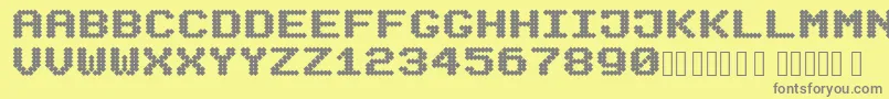 Mecanix Font – Gray Fonts on Yellow Background
