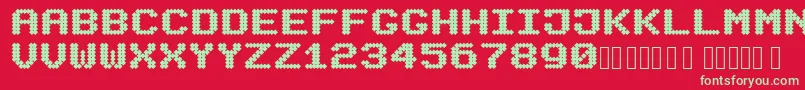 Mecanix Font – Green Fonts on Red Background