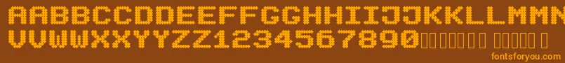 Mecanix Font – Orange Fonts on Brown Background