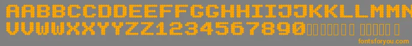 Mecanix Font – Orange Fonts on Gray Background