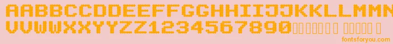 Mecanix Font – Orange Fonts on Pink Background