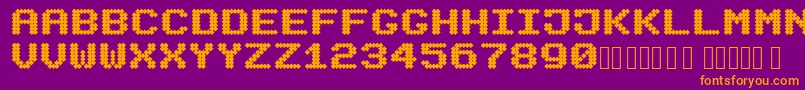 Mecanix Font – Orange Fonts on Purple Background