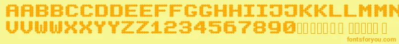fuente Mecanix – Fuentes Naranjas Sobre Fondo Amarillo