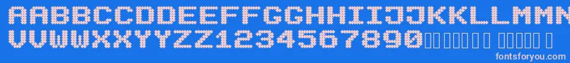 More about Mecanix Font Mecanix Font – Pink Fonts on Blue Background