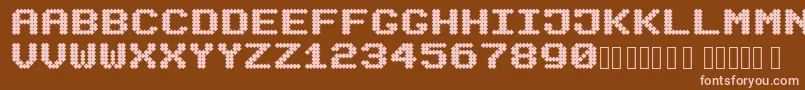 Mecanix Font – Pink Fonts on Brown Background