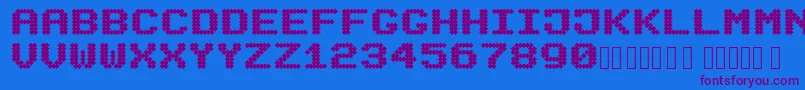 Mecanix Font – Purple Fonts on Blue Background