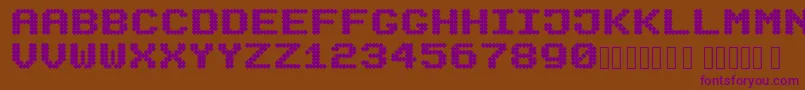 Mecanix Font – Purple Fonts on Brown Background