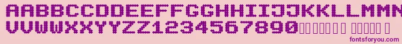 Mecanix Font – Purple Fonts on Pink Background