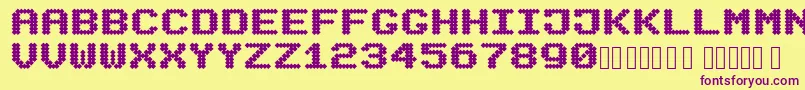 Mecanix Font – Purple Fonts on Yellow Background