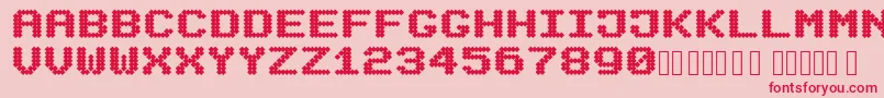 Mecanix Font – Red Fonts on Pink Background
