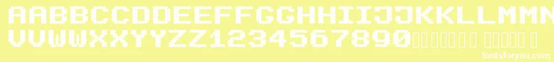 Mecanix Font – White Fonts on Yellow Background