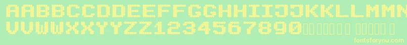 Mecanix Font – Yellow Fonts on Green Background