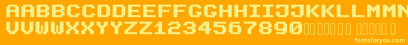 More about Mecanix Font Mecanix Font – Yellow Fonts on Orange Background