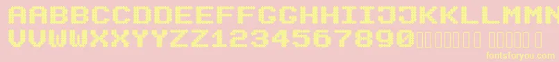 Mecanix Font – Yellow Fonts on Pink Background