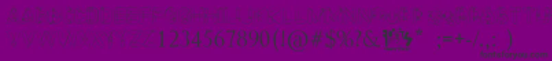 Meccano Font Font – Black Fonts on Purple Background